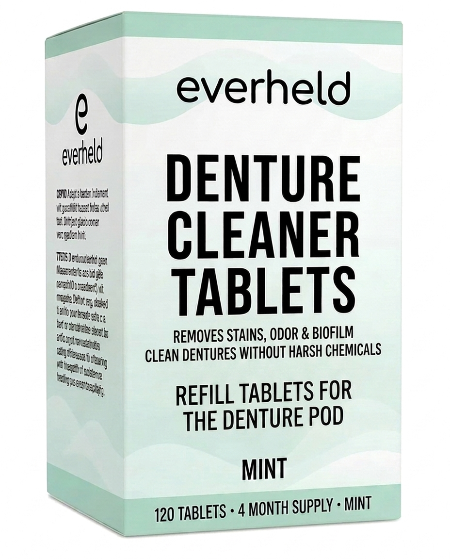 Everheld - Denture Pod Cleaning Tablets (120 pcs / 4 Month Supply)