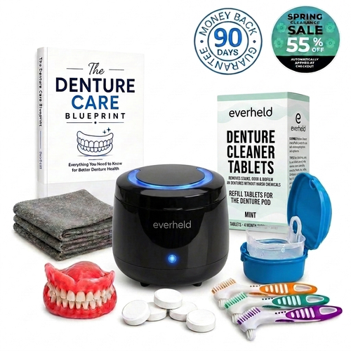 Everheld - The Ultrasonic & UVC Denture Pod + 5 FREE GIFTS