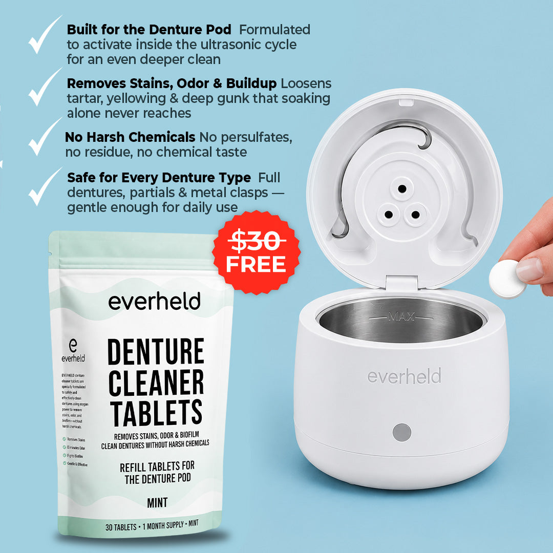 Everheld - The Ultrasonic & UVC Denture Pod + 5 FREE GIFTS